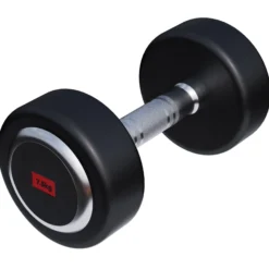 Gorilla Sports Kurzhantel Gummi PRO 2,5 - 50 kg Chrom / Schwarz Best