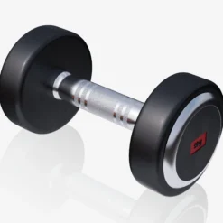 Gorilla Sports Kurzhantel Gummi PRO 2,5 - 50 kg Chrom / Schwarz