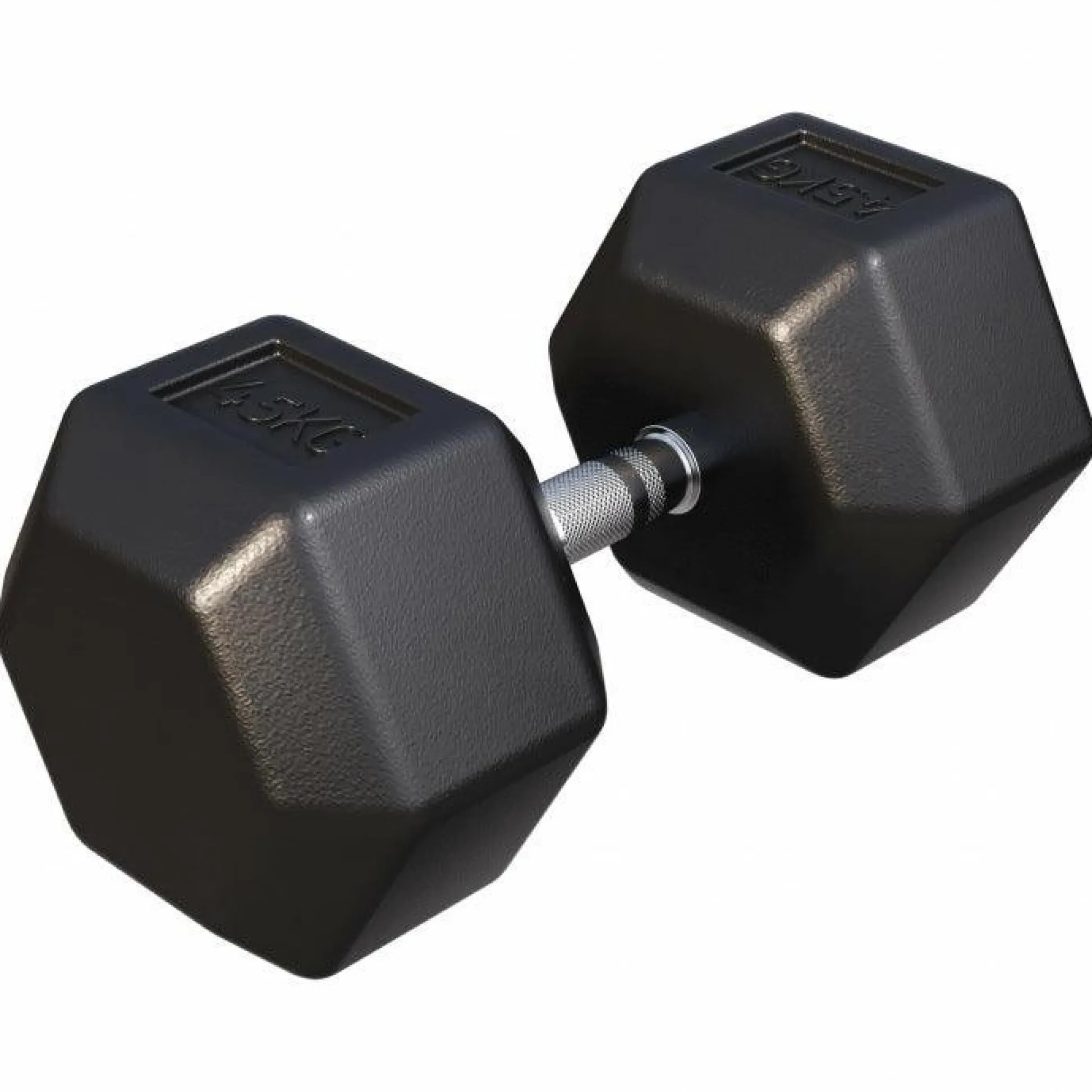 Gorilla Sports Kurzhantel Hexagon Gummi 2 - 50 kg Schwarz Hot