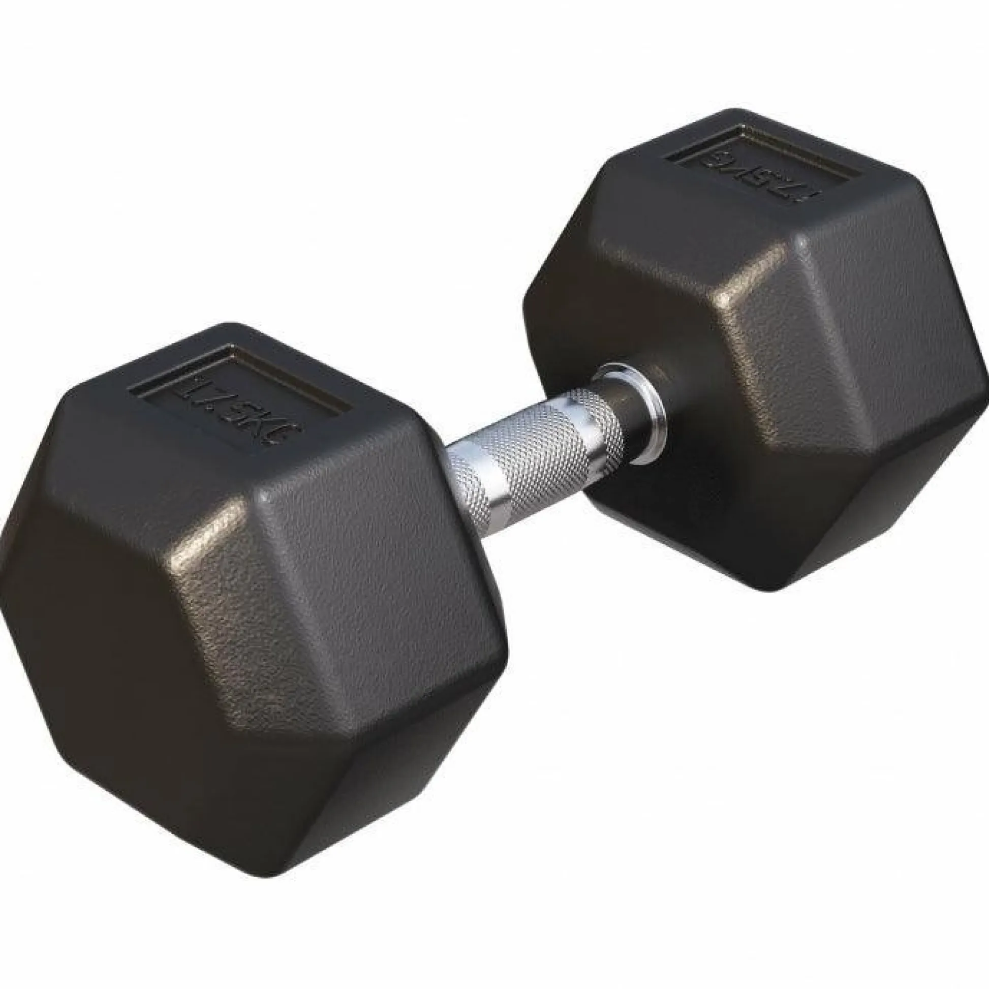 Gorilla Sports Kurzhantel Hexagon Gummi 2 - 50 kg Schwarz