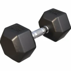 Gorilla Sports Kurzhantel Hexagon Gummi 2 - 50 kg Schwarz Hot