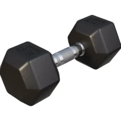 Gorilla Sports Kurzhantel Hexagon Gummi 2 - 50 kg Schwarz Hot