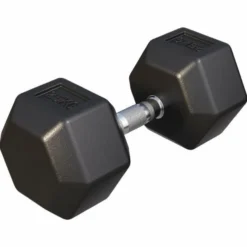 Gorilla Sports Kurzhantel Hexagon Gummi 2 - 50 kg Schwarz Discount