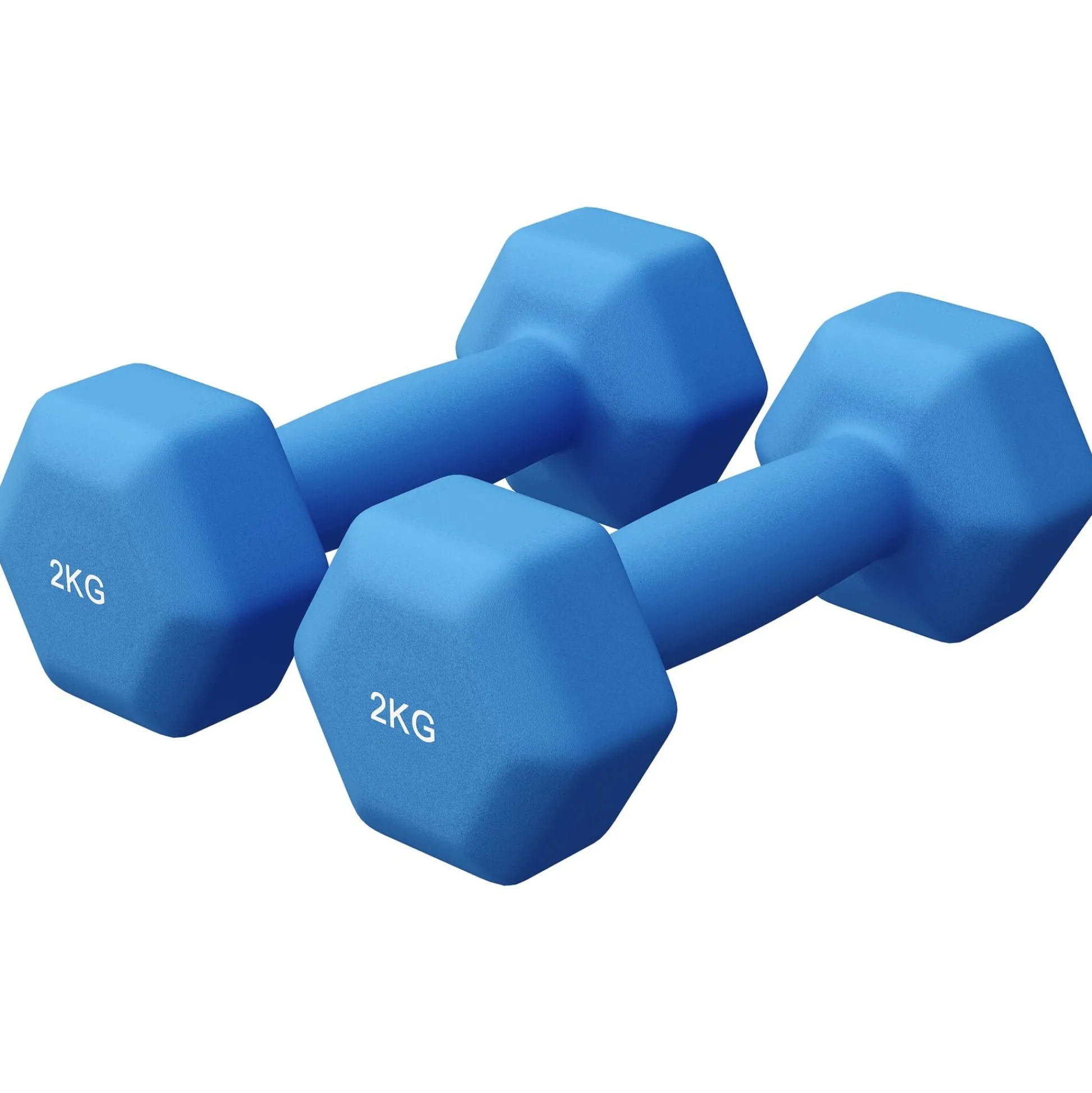 Gorilla Sports Kurzhanteln Gymnastik Neopren Hexagon 2 - 10 kg Blau Best