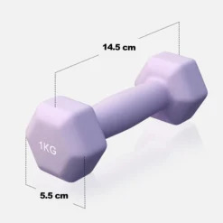 Gorilla Sports Kurzhanteln Gymnastik Neopren Hexagon 2 - 10 kg Blau Best