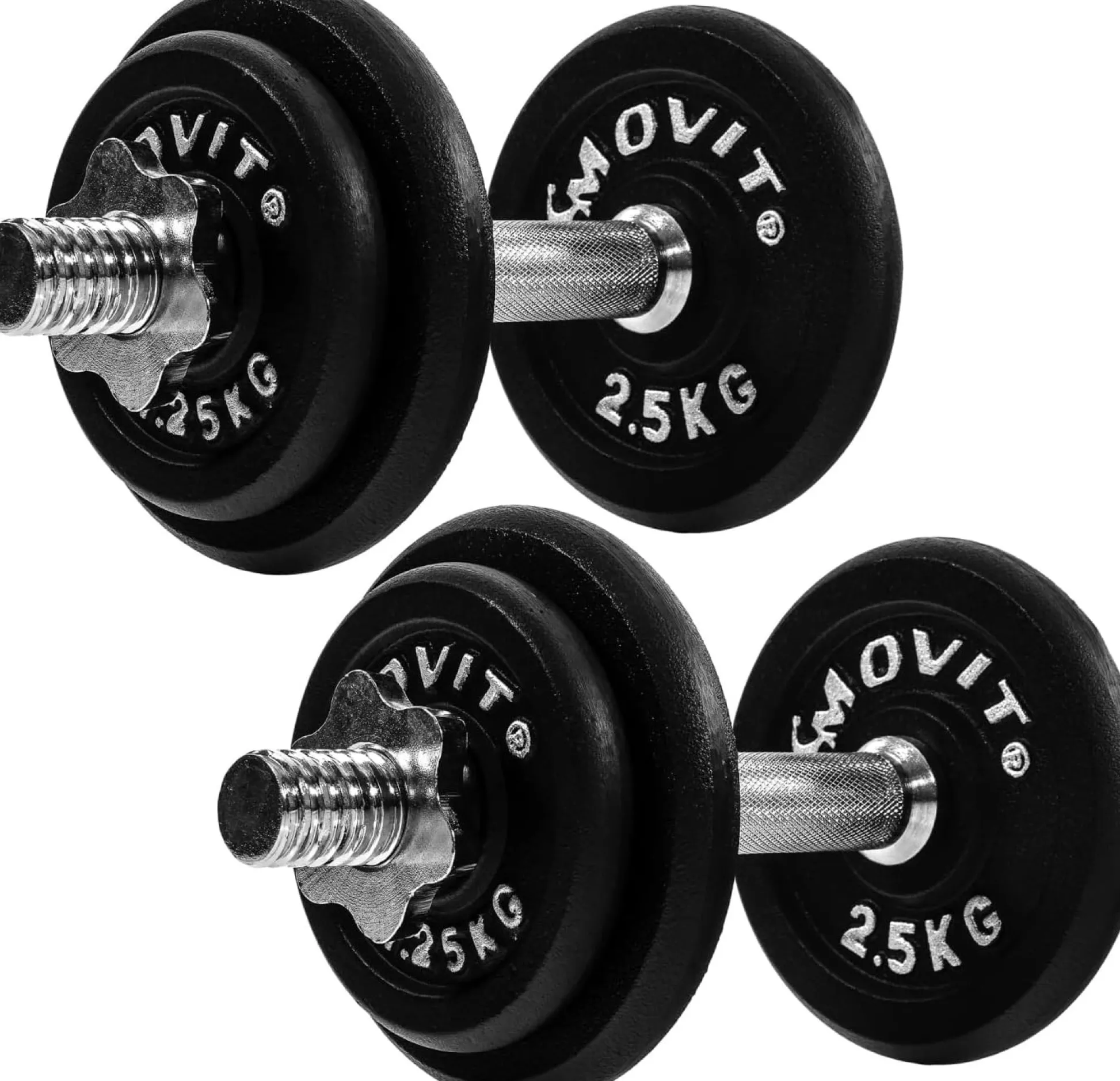 MOVIT Kurzhanteln Set 20 - 60 kg Schwarz