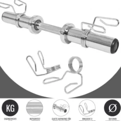 Gorilla Sports Kurzhantel Olympia 50 cm mit Verschlüssen Silber Online