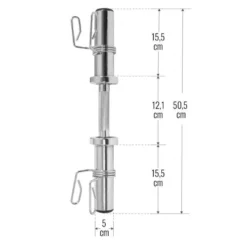 Gorilla Sports Kurzhantel Olympia 50 cm mit Verschlüssen Silber Online