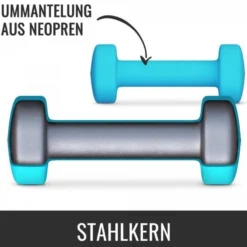 Gorilla Sports Kurzhantel Set Aerobic 12 kg inkl, Koffer Verschieden Clearance