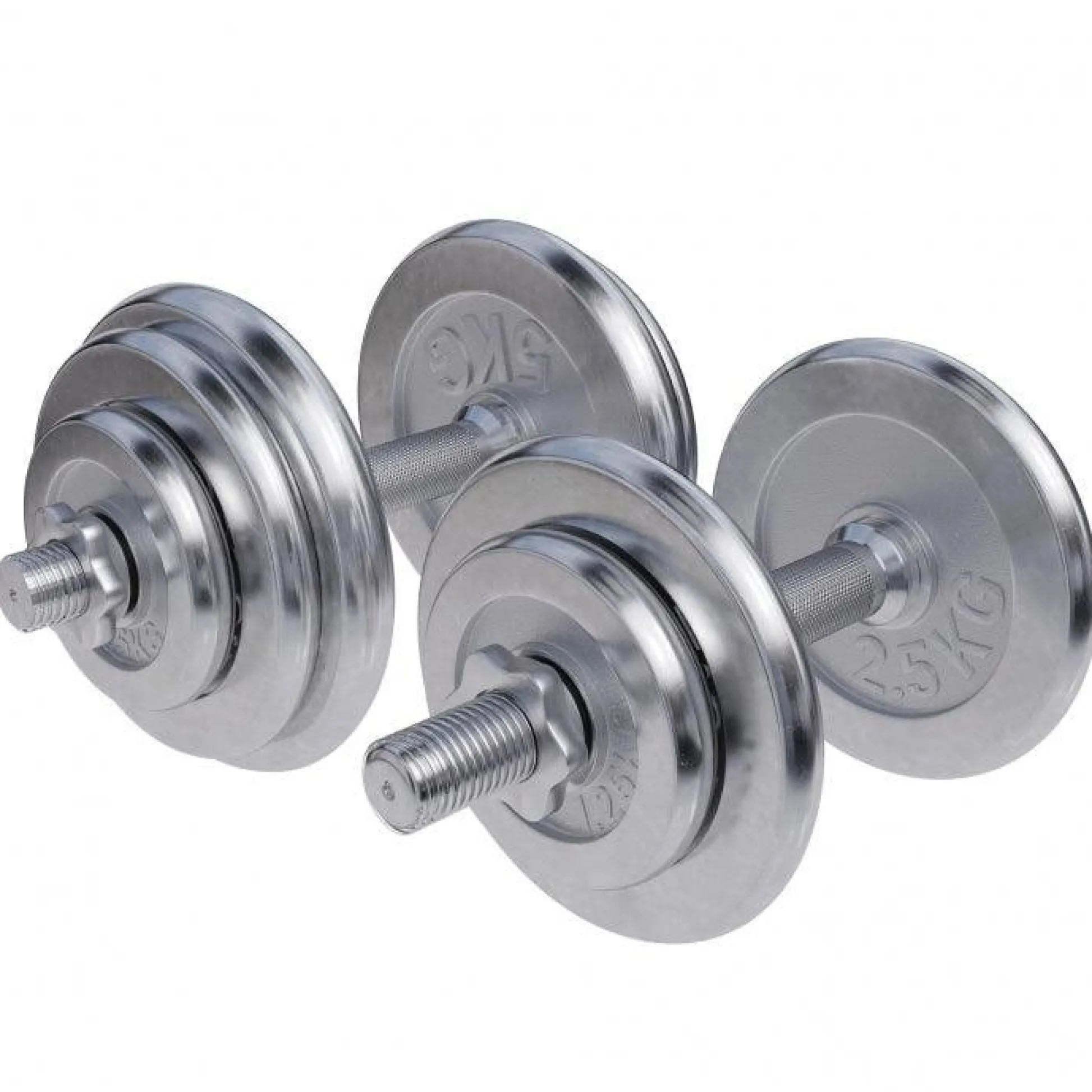 Gorilla Sports Kurzhantel Set Chrom 30 kg mit Sternverschlüssen Silber Clearance