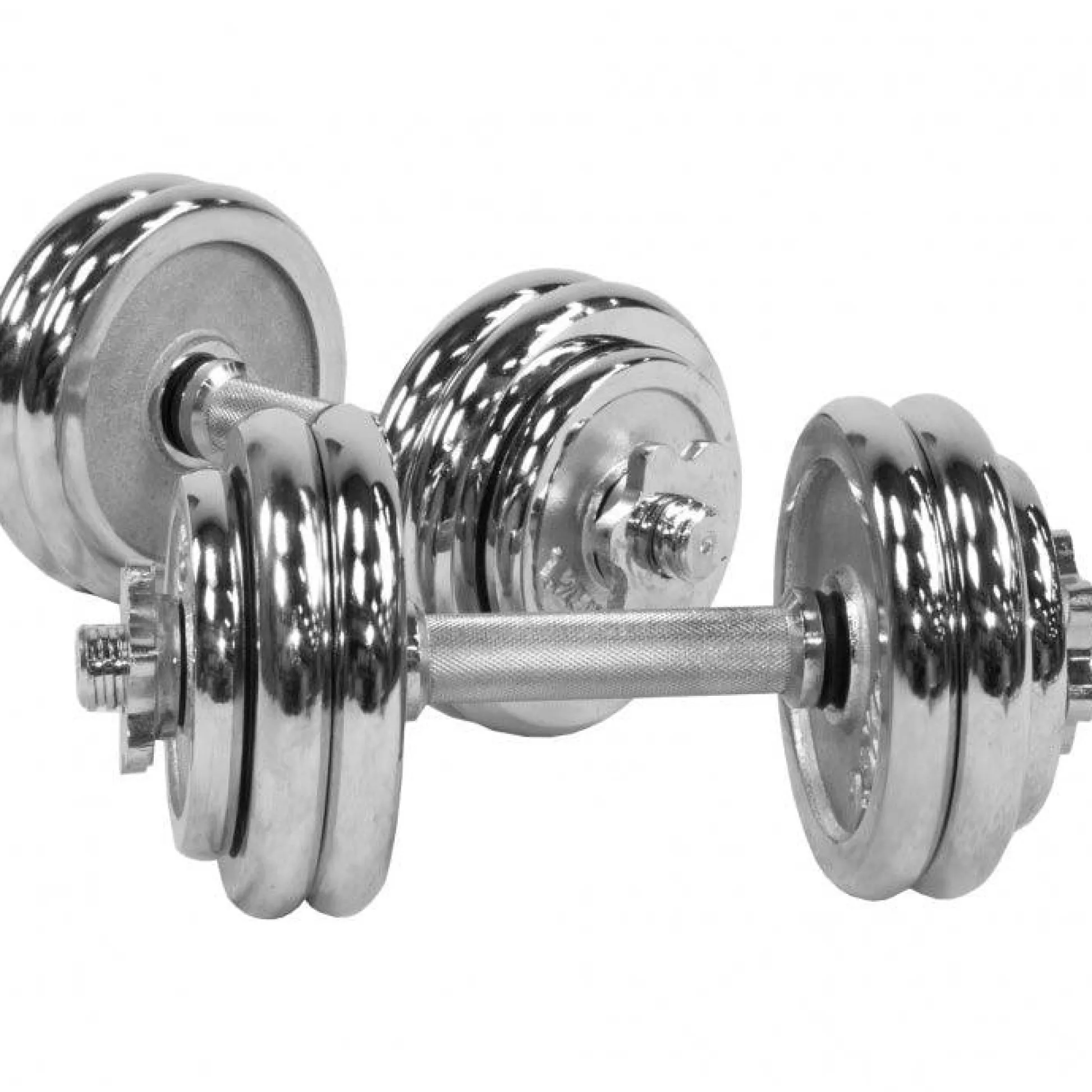 Gorilla Sports Kurzhantel Set Chrom 30 kg mit Sternverschlüssen Silber Clearance