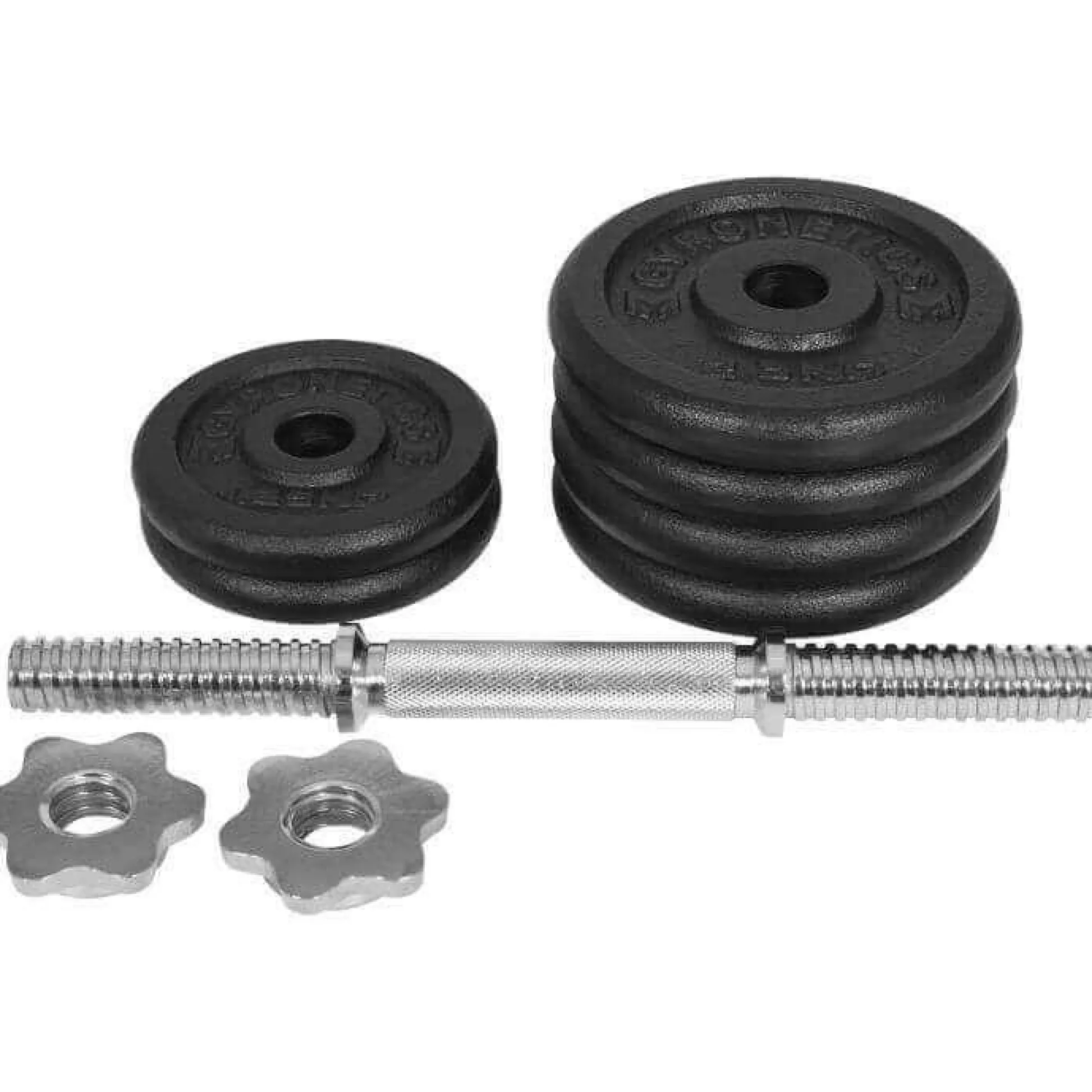 Gyronetics Kurzhantel Set E-Series Gusseisen 15 kg 25 mm Schwarz / Silber Discount