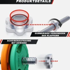Gorilla Sports Kurzhantel Set Gummi Gripper 20 kg mit Verschlüssen Verschieden Best
