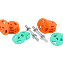 Gorilla Sports Kurzhantel Set Gummi Gripper 30 kg mit Verschlüssen Verschieden