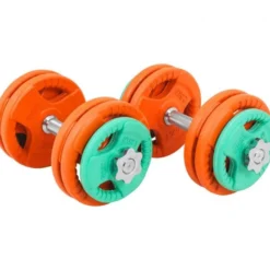 Gorilla Sports Kurzhantel Set Gummi Gripper 30 kg mit Verschlüssen Verschieden