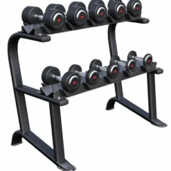 Gorilla Sports Kurzhantel Set Gummi 90 kg inkl, Ablage Schwarz Best