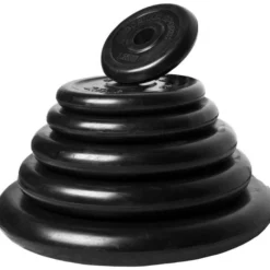Gorilla Sports Kurzhantel Set Gummi 20 kg mit Sternverschlüssen Schwarz / Silber Online