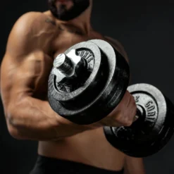 Gorilla Sports Kurzhantel Set Gusseisen 30 kg Schwarz / Silber Best