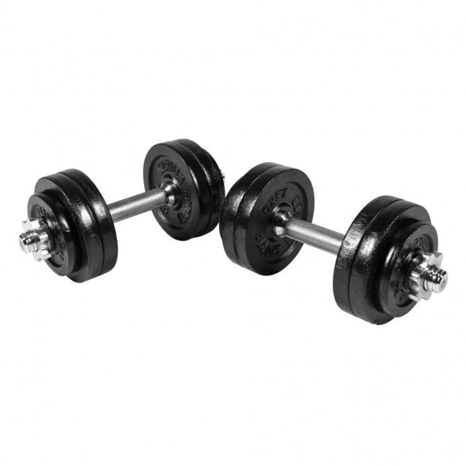 Gorilla Sports Kurzhantel Set Gusseisen 30 kg Schwarz / Silber Best