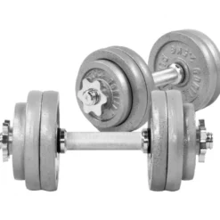 Gorilla Sports Kurzhantel Set Gusseisen 30 kg Schwarz / Silber Best