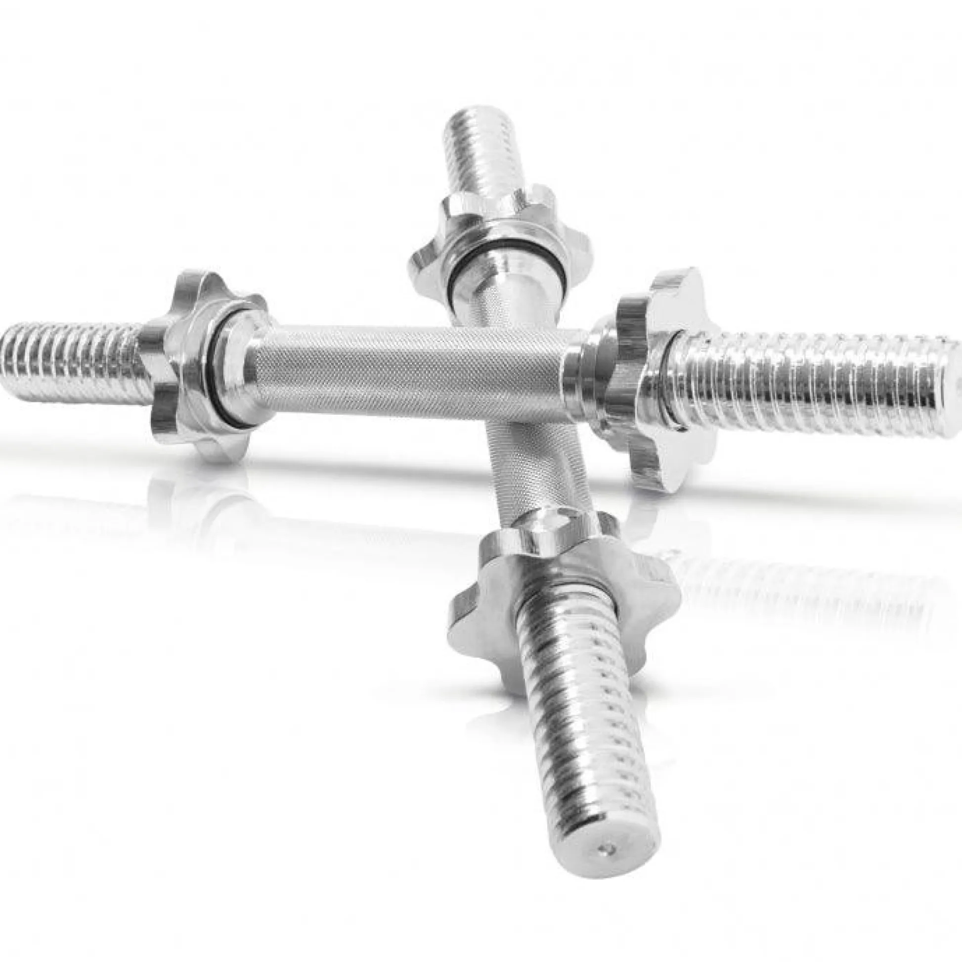 Gorilla Sports Kurzhantel Set Gusseisen 20 kg mit Sternverschlüssen Silber Clearance