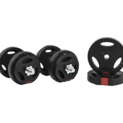 Gorilla Sports Kurzhantel Set Kunststoff Gripper 30 kg mit Sternverschlüssen Schwarz / Silber Online