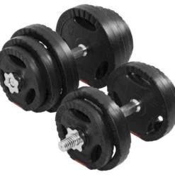 Gorilla Sports Kurzhantel Set Kunststoff Gripper 30 kg mit Sternverschlüssen Schwarz / Silber Online