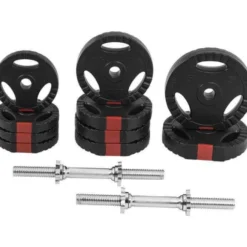 Gorilla Sports Kurzhantel Set Kunststoff Gripper 30 kg mit Sternverschlüssen Schwarz / Silber Online