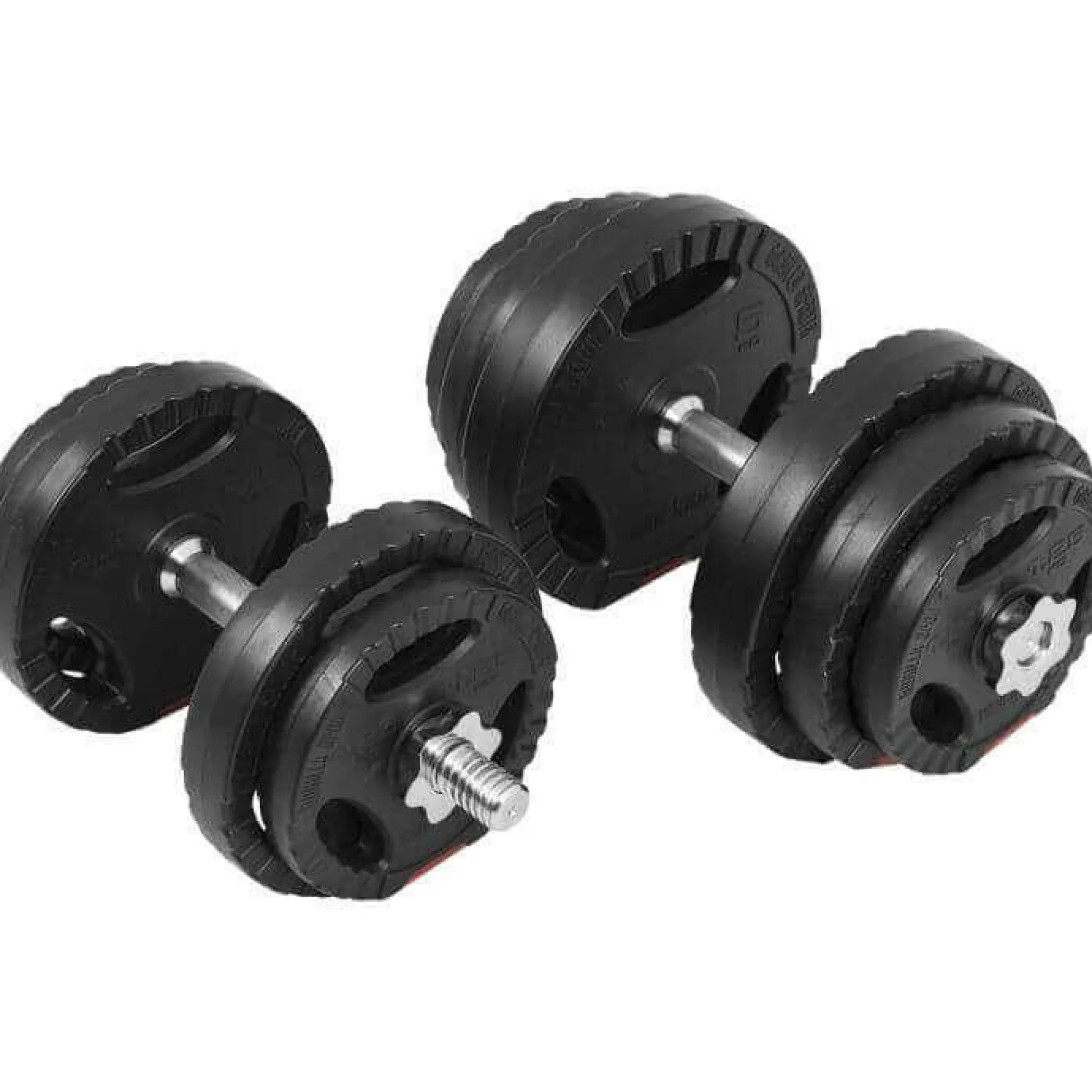 Gorilla Sports Kurzhantel Set Kunststoff Gripper 30 kg mit Sternverschlüssen Schwarz / Silber Online