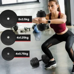 Physionics Kurzhantel Set Kunststoff 30 kg Hot