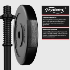 Physionics Kurzhantel Set Kunststoff 30 kg Hot