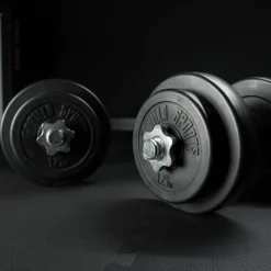 Gorilla Sports Kurzhantel Set Kunststoff 20/30 kg mit Sternverschlüssen Schwarz New