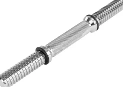 MOVIT Kurzhantel Stange 35 cm mit Verschlüssen Silber Best