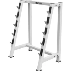 Gorilla Sports Langhantelablage für 5 Hantelstangen Weiss