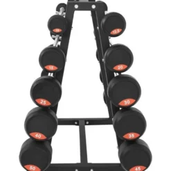 Gorilla Sports Langhantelablage für 10 Hantelstangen Schwarz Hot