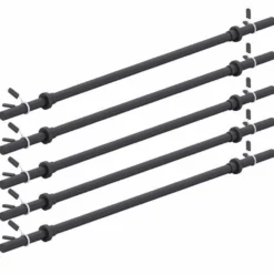 Gorilla Sports Langhantel Aerobic 130 cm mit Federverschlüssen Schwarz Hot