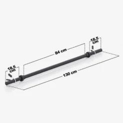 Gorilla Sports Langhantel Aerobic 130 cm mit Federverschlüssen Schwarz Hot