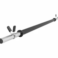 Gorilla Sports Langhantel Aerobic 130 cm mit Federverschlüssen Schwarz / Silber Outlet