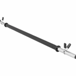 Gorilla Sports Langhantel Aerobic 130 cm mit Federverschlüssen Schwarz / Silber Outlet