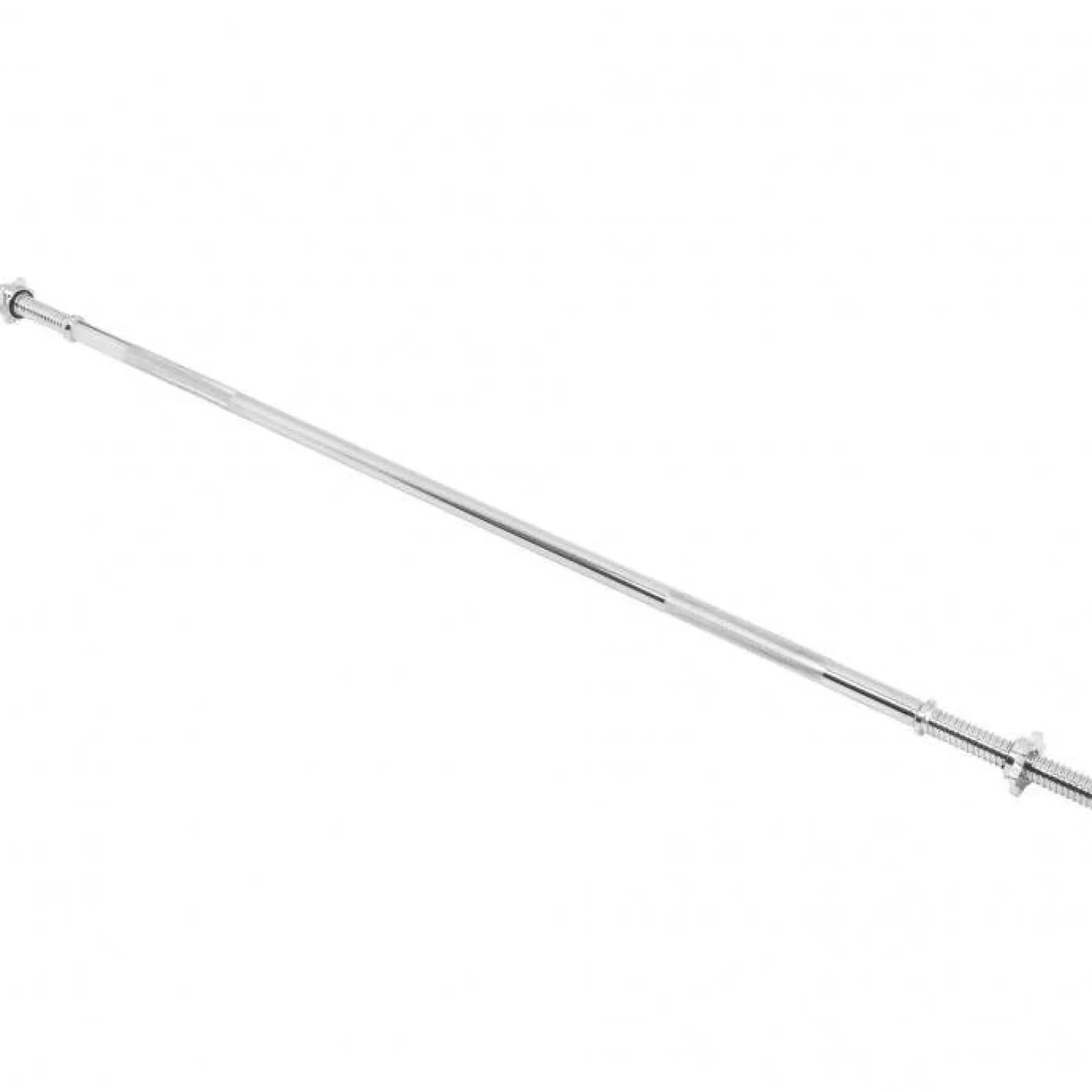 Gorilla Sports Langhantel 170 cm extra breiter Griff mit Sternverschlüssen Silber