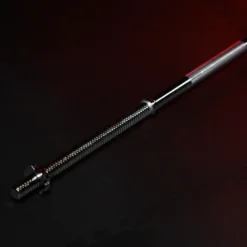Gorilla Sports Langhantel 170 cm extra breiter Griff mit Sternverschlüssen Silber