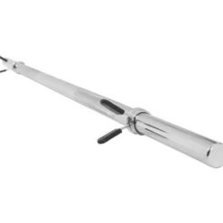 Gorilla Sports Langhantel 120 cm mit Federverschlüssen Silber Sale