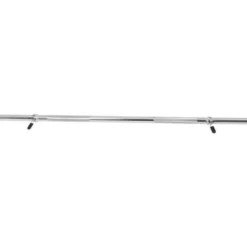 Gorilla Sports Langhantel 120 cm mit Federverschlüssen Silber Sale