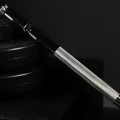 Gorilla Sports Langhantel 150 cm mit Federverschlüssen Silber Hot