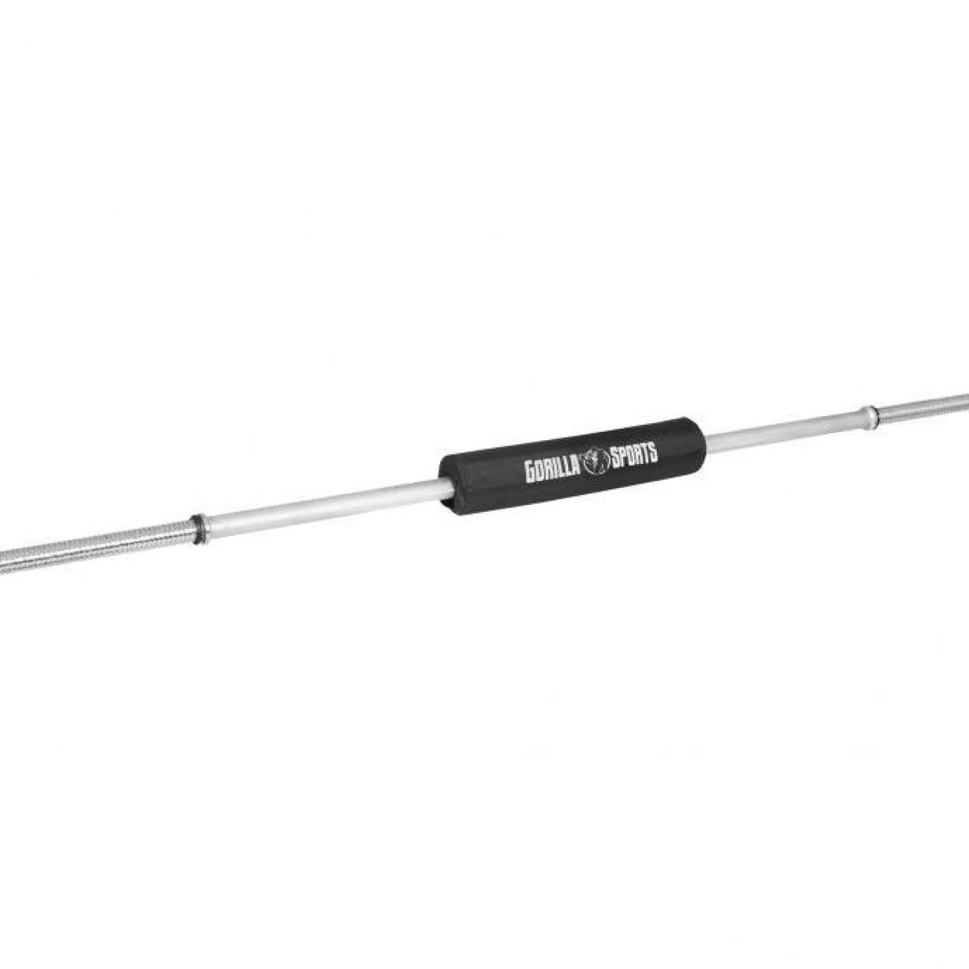 Gorilla Sports Langhantel 170 cm mit Nackenpolster mit Sternverschlüssen Silber Sale