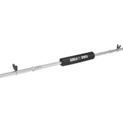 Gorilla Sports Langhantel 170 cm mit Nackenpolster mit Federverschlüssen Silber Clearance