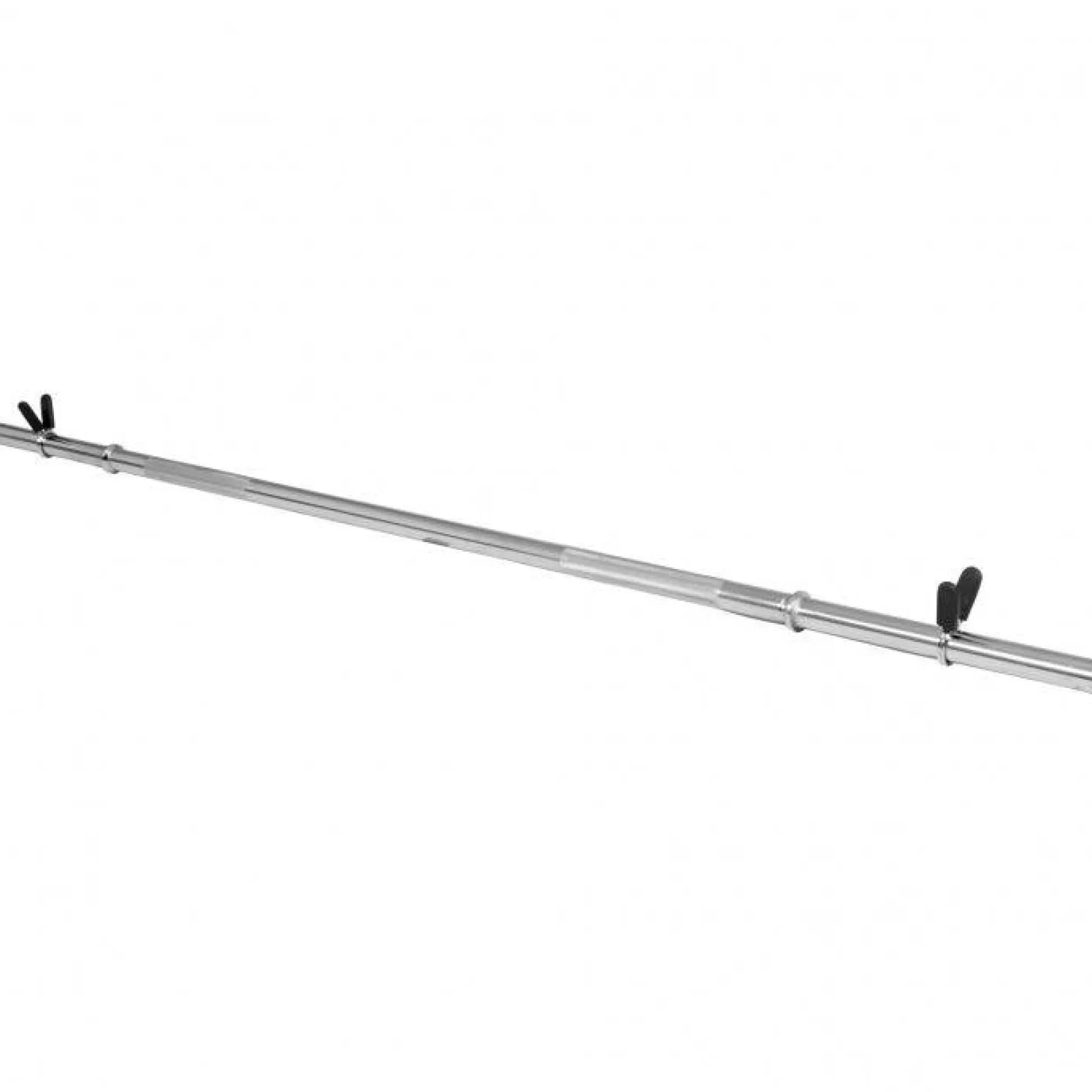 Gorilla Sports Langhantel 170 cm mit Nackenpolster mit Federverschlüssen Silber Clearance
