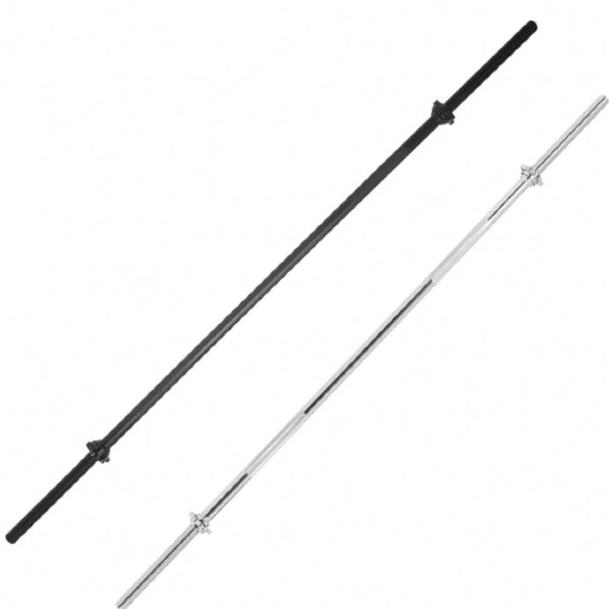 Gorilla Sports Langhantel 170 cm mit Sternverschlüssen Schwarz Discount