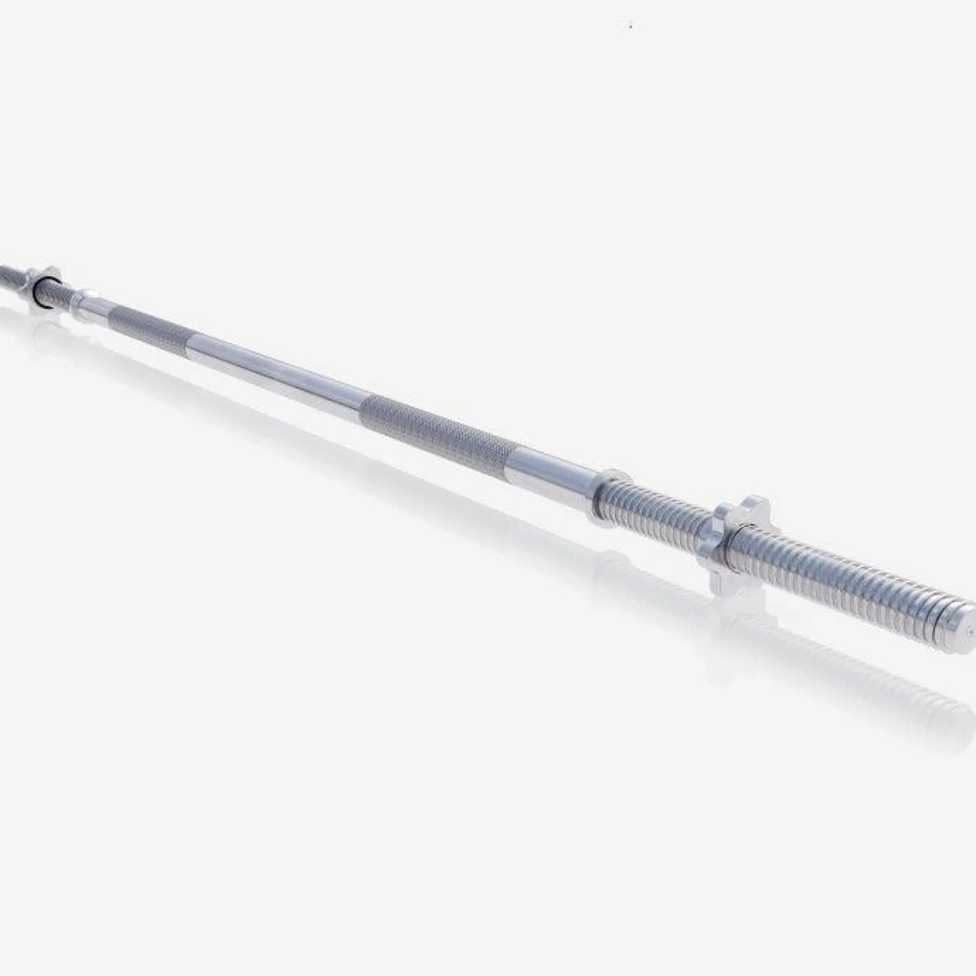 Gorilla Sports Langhantel 150 cm mit Sternverschlüssen Silber Outlet