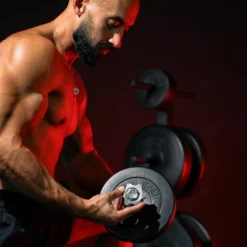 Gorilla Sports Langhantel inkl, SZ-Hantelstange, Kurzhantelstangen und Verschlüssen Silber New